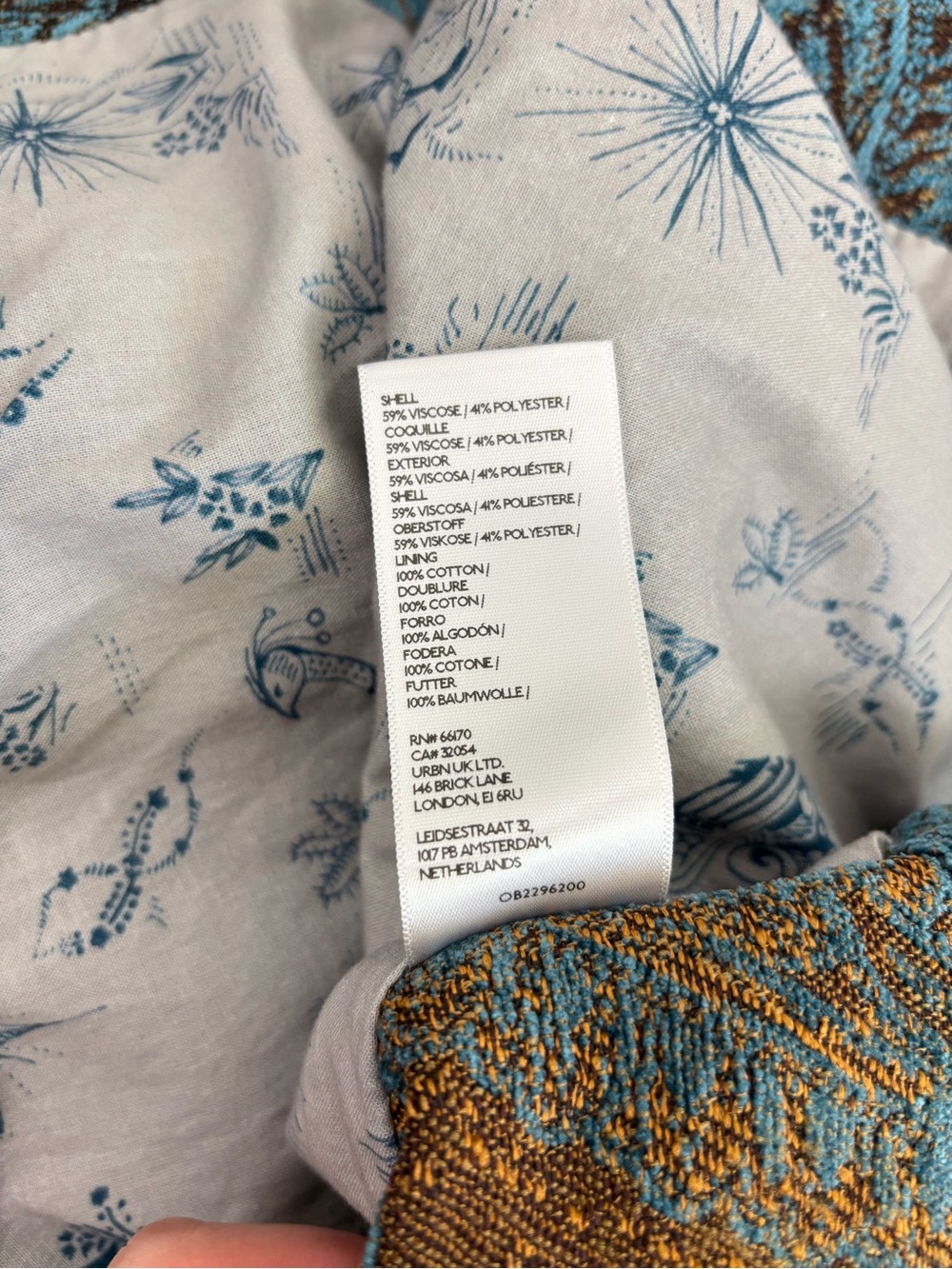 Free People Micah Duster Jacket in Blue Size S - Picture 14 of 16